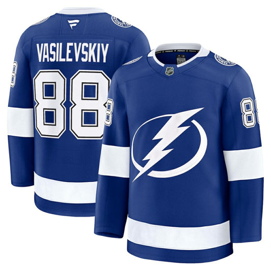 Andrei Vasilevskiy Tampa Bay Lightning Fanatics Home Premium Jersey - Blue | NHL Jerseys