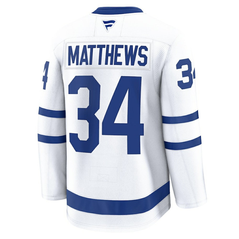 Auston Matthews Toronto Maple Leafs Fanatics Away Premium Jersey - White | NHL Jerseys