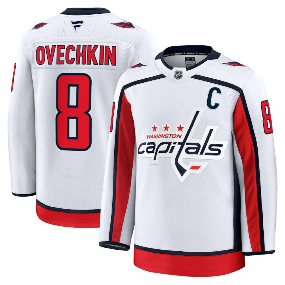Alexander Ovechkin Washington Capitals Fanatics Away Premium Jersey - White | NHL Jerseys