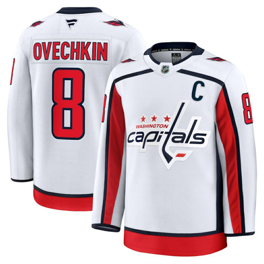 Alexander Ovechkin Washington Capitals Fanatics Away Premium Jersey - White | NHL Jerseys