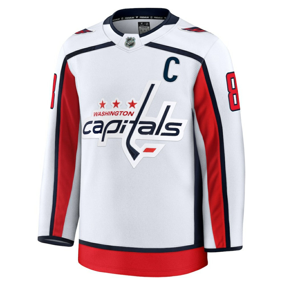 Alexander Ovechkin Washington Capitals Fanatics Away Premium Jersey - White | NHL Jerseys