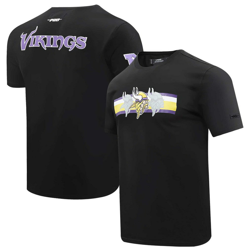 Minnesota Vikings Pro Standard Retro Striper T-Shirt Black - NFL