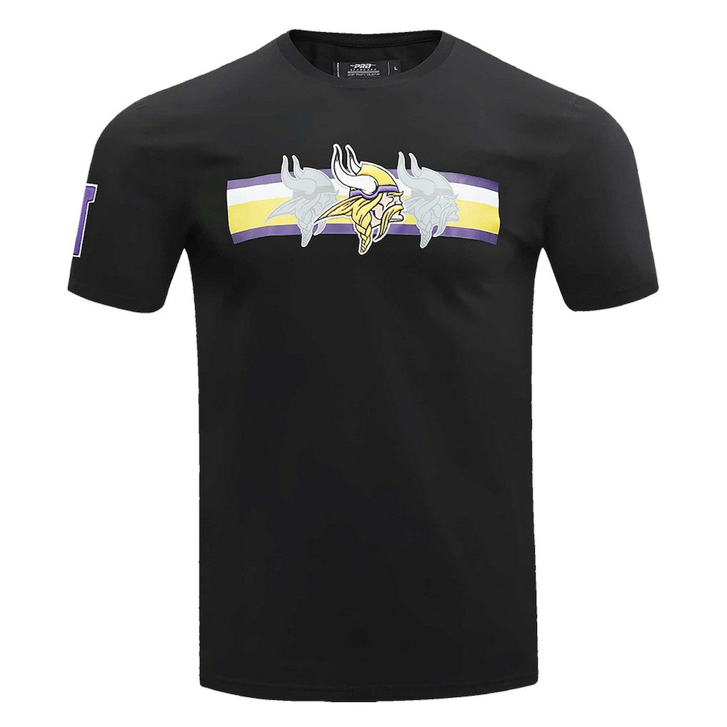 Minnesota Vikings Pro Standard Retro Striper T-Shirt Black - NFL