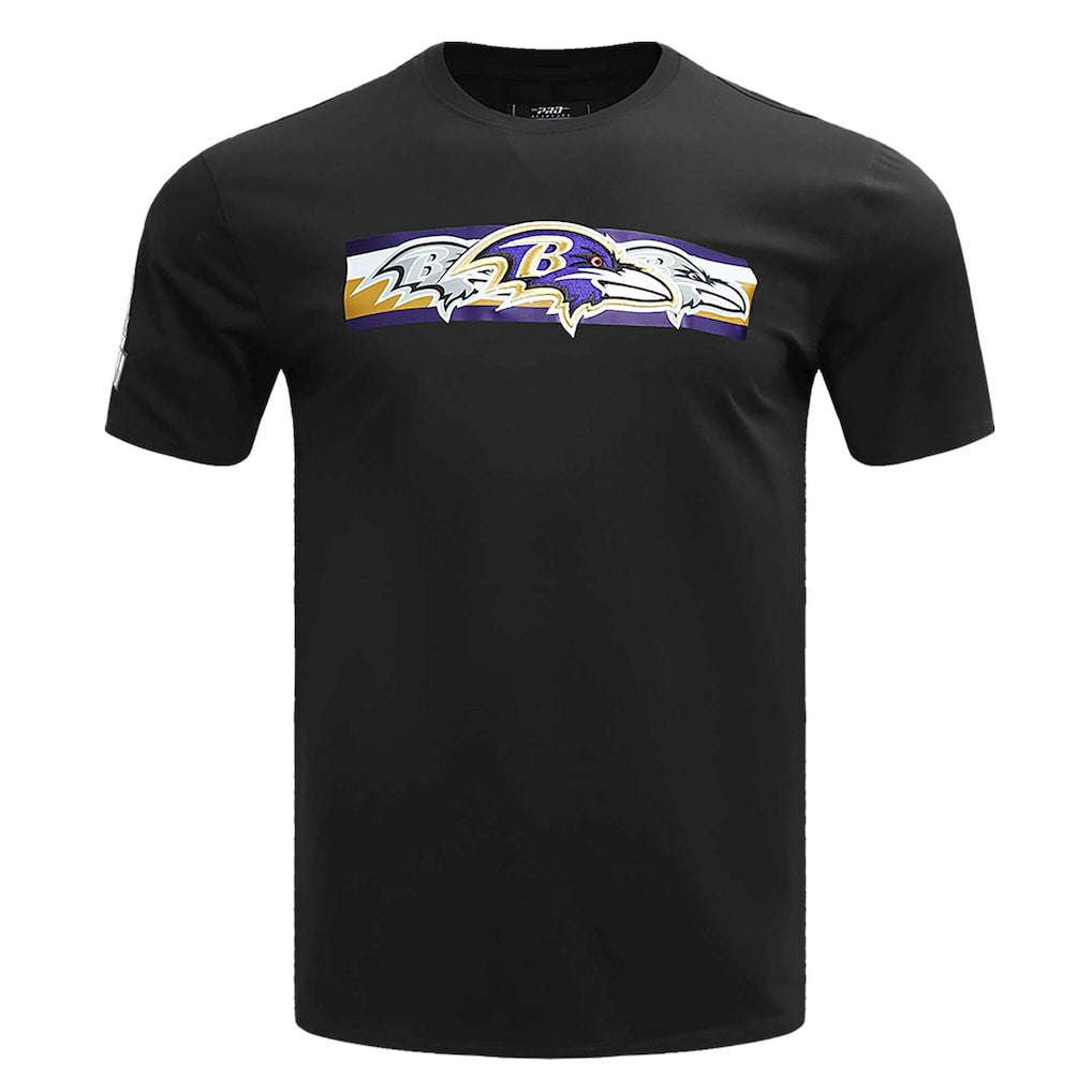 Baltimore Ravens Pro Standard Retro Striper T-Shirt Black - NFL
