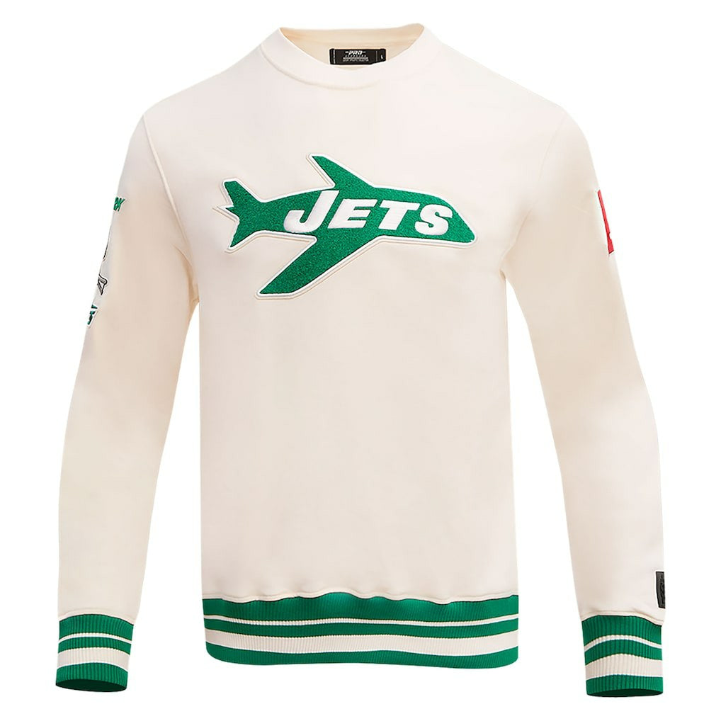 New York Jets Pro Standard Retro Classics Fleece Pullover Sweatshirt Cream - NFL