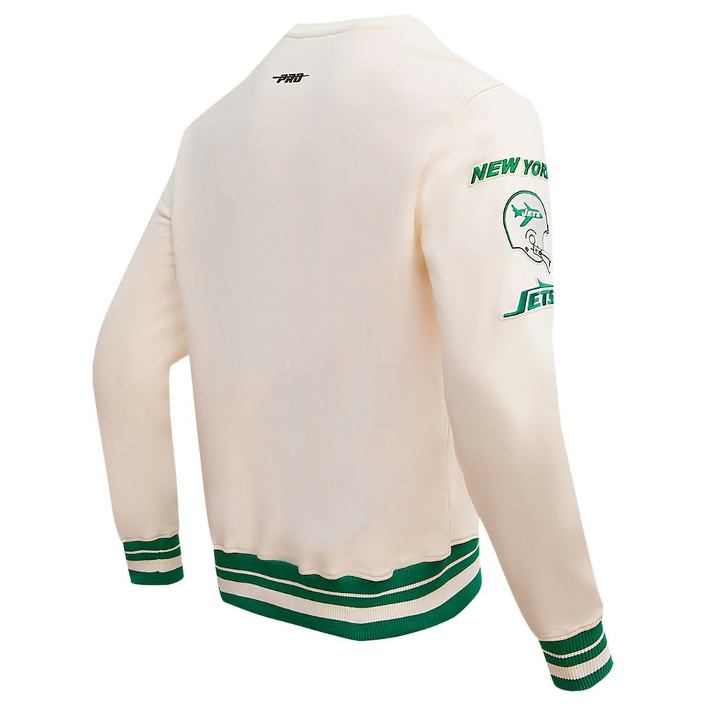 New York Jets Pro Standard Retro Classics Fleece Pullover Sweatshirt Cream - NFL