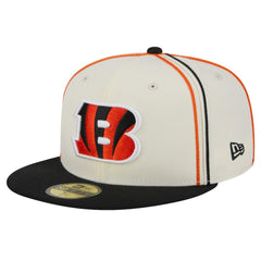 Cincinnati Bengals New Era Soutache 59FIFTY Fitted Hat Cream - NFL
