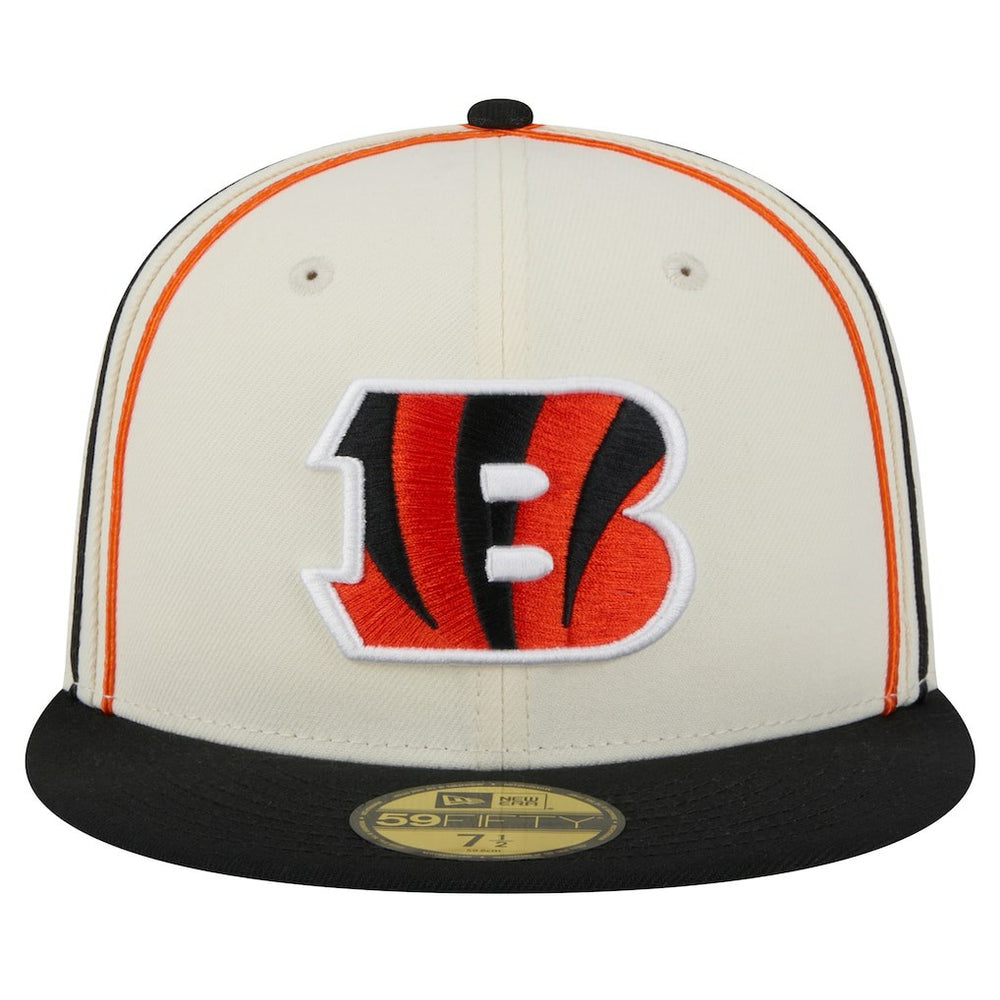 Cincinnati Bengals New Era Soutache 59FIFTY Fitted Hat Cream - NFL