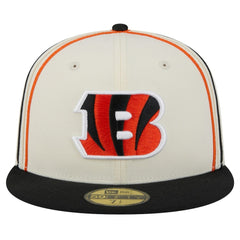 Cincinnati Bengals New Era Soutache 59FIFTY Fitted Hat Cream - NFL