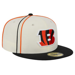 Cincinnati Bengals New Era Soutache 59FIFTY Fitted Hat Cream - NFL