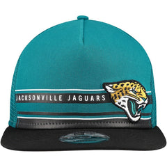 Jacksonville Jaguars New Era Half Stripe Trucker A-Frame 9FIFTY Snapback Hat Teal/Black - NFL