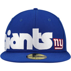 New York Giants New Era Checkered Undervisor 59FIFTY Fitted Hat Royal - NFL
