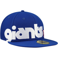 New York Giants New Era Checkered Undervisor 59FIFTY Fitted Hat Royal - NFL