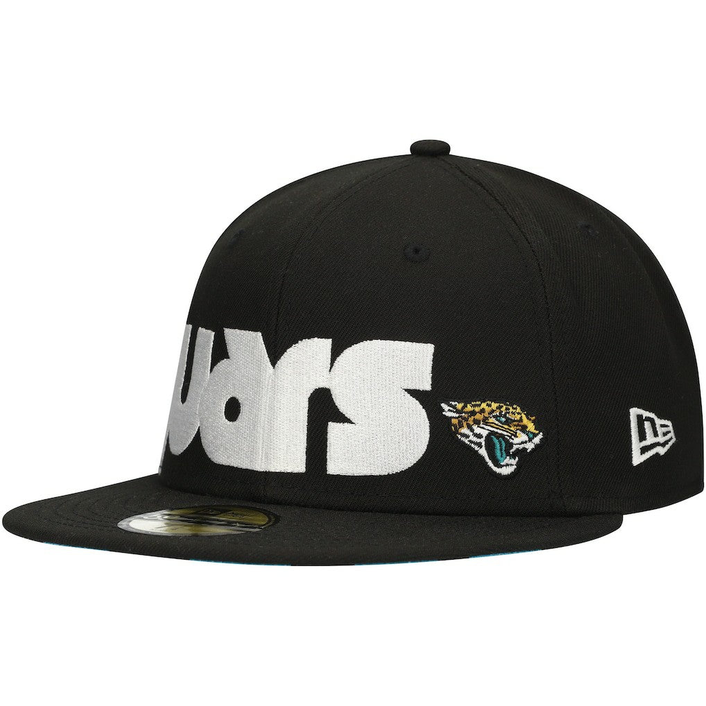Jacksonville Jaguars New Era Checkered Undervisor 59FIFTY Fitted Hat Black - NFL