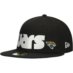 Jacksonville Jaguars New Era Checkered Undervisor 59FIFTY Fitted Hat Black - NFL