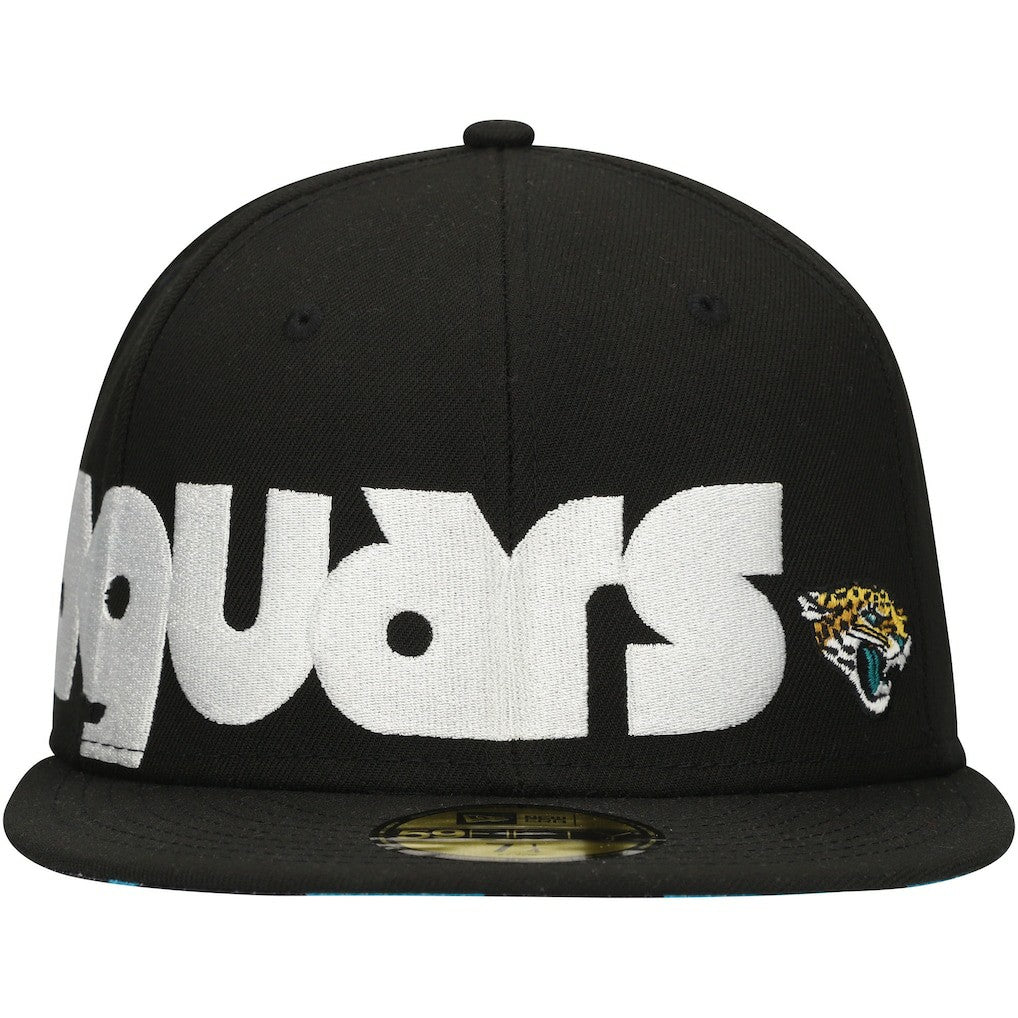 Jacksonville Jaguars New Era Checkered Undervisor 59FIFTY Fitted Hat Black - NFL