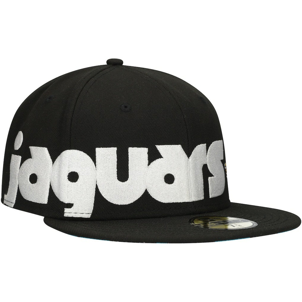 Jacksonville Jaguars New Era Checkered Undervisor 59FIFTY Fitted Hat Black - NFL