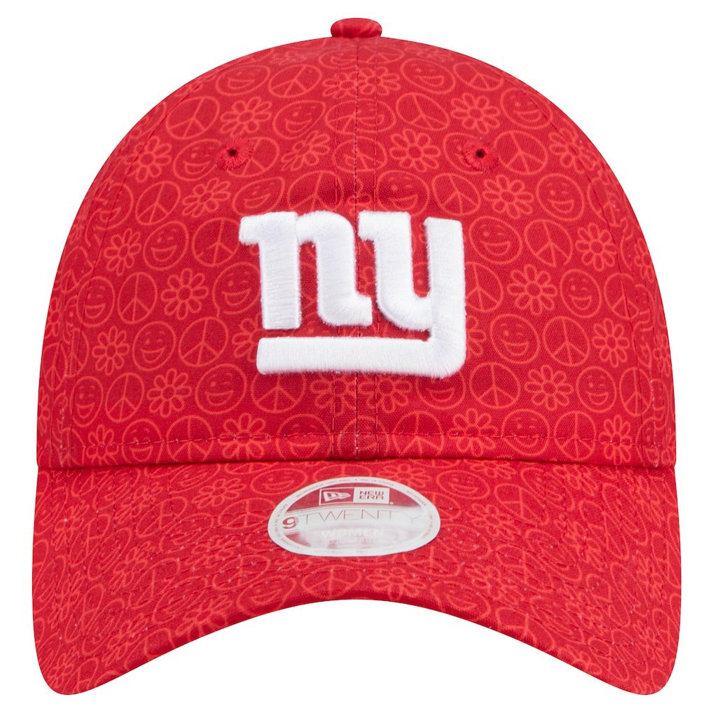 New York Giants New Era Women's Smiley 9TWENTY Adjustable Hat Red - NFL