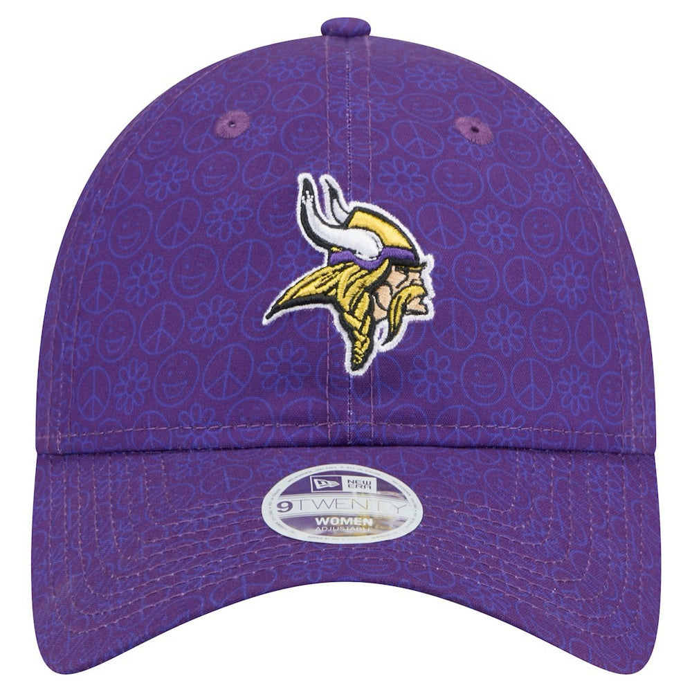 Minnesota Vikings New Era Women's Smiley 9TWENTY Adjustable Hat Purple - NFL