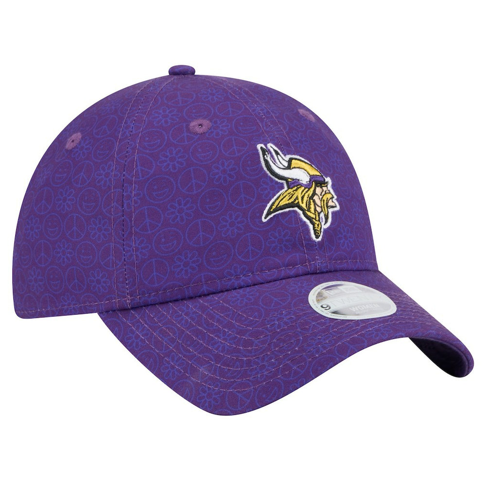 Minnesota Vikings New Era Women's Smiley 9TWENTY Adjustable Hat Purple - NFL