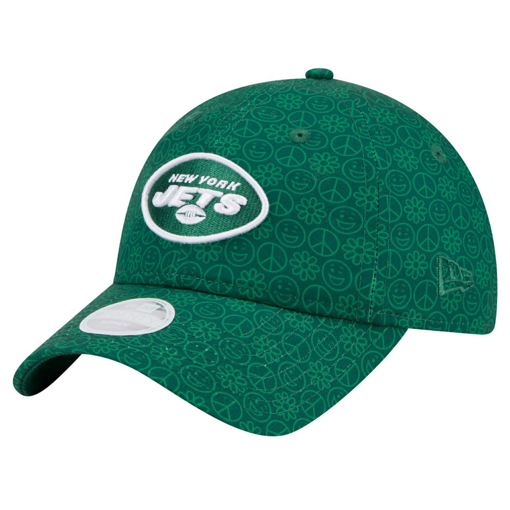 New York Jets New Era Women's Smiley 9TWENTY Adjustable Hat Green - NFL