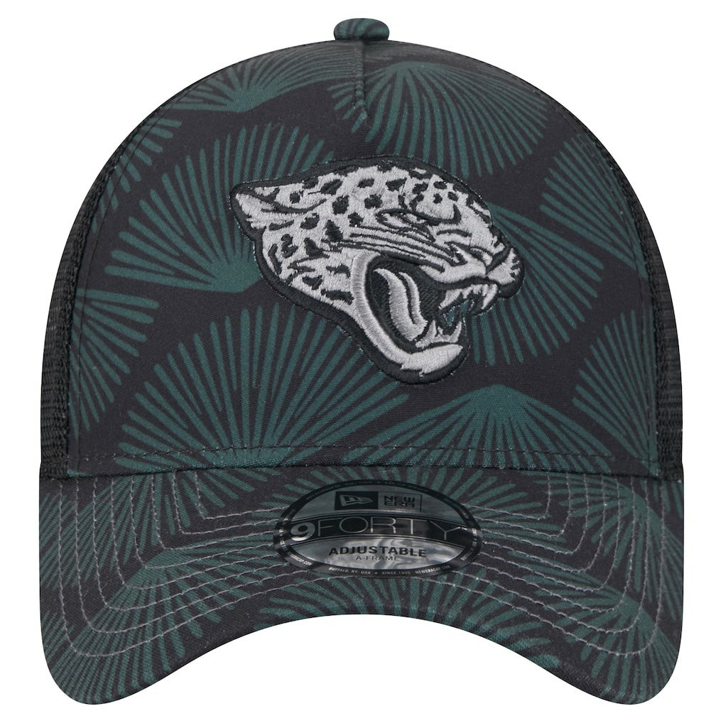Jacksonville Jaguars New Era Agave Trucker 9FORTY Adjustable Hat Black - NFL