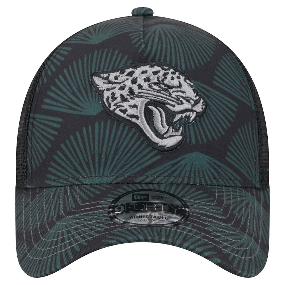 Jacksonville Jaguars New Era Agave Trucker 9FORTY Adjustable Hat Black - NFL
