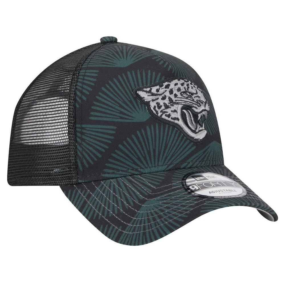 Jacksonville Jaguars New Era Agave Trucker 9FORTY Adjustable Hat Black - NFL