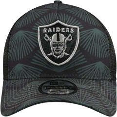 Las Vegas Raiders New Era Agave Trucker 9FORTY Adjustable Hat Black - NFL