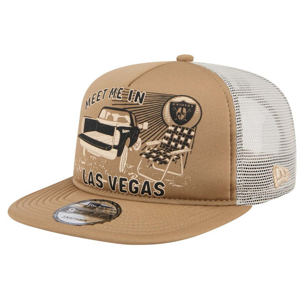 Las Vegas Raiders New Era Meet Me 9FIFTY Snapback Hat Tan - NFL