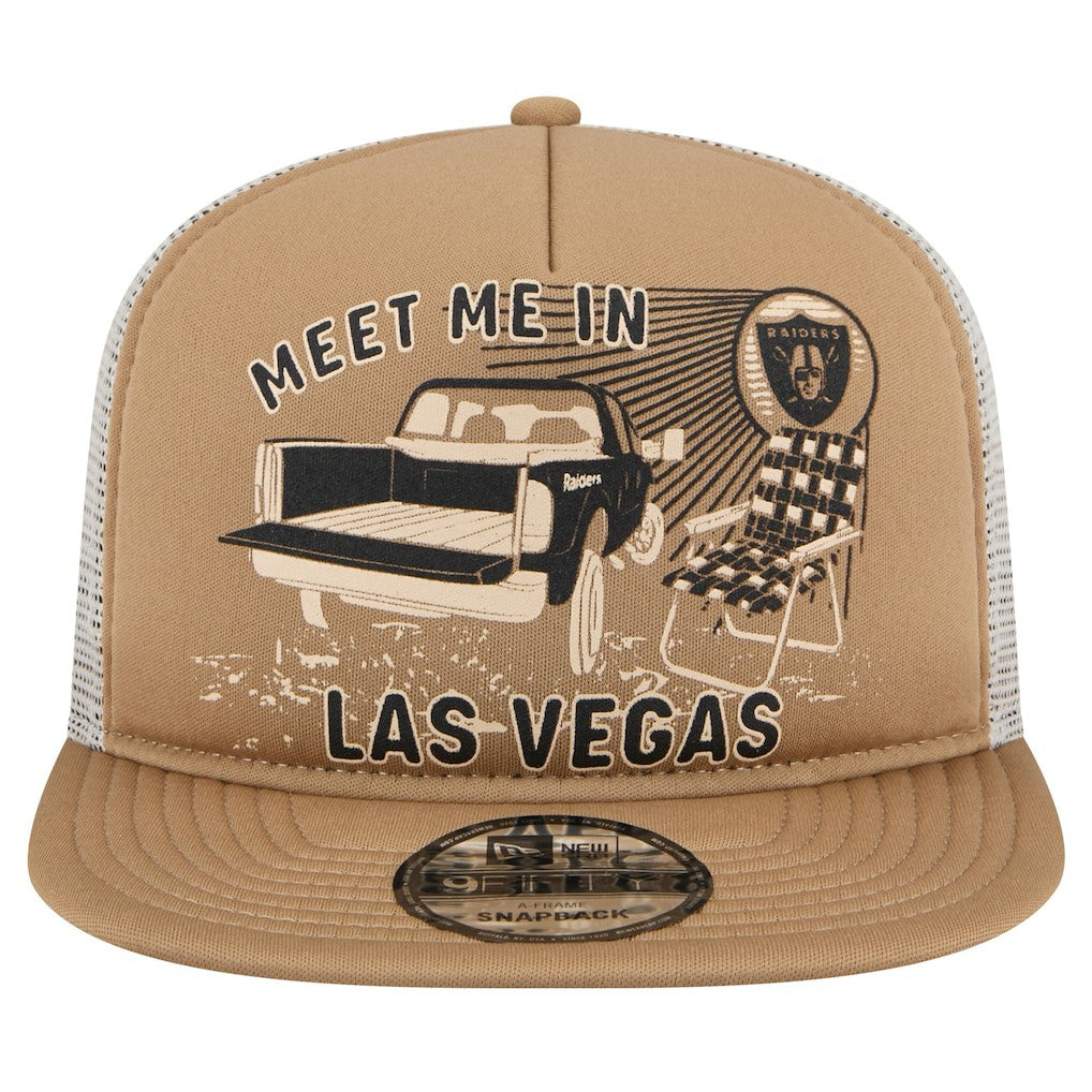 Las Vegas Raiders New Era Meet Me 9FIFTY Snapback Hat Tan - NFL