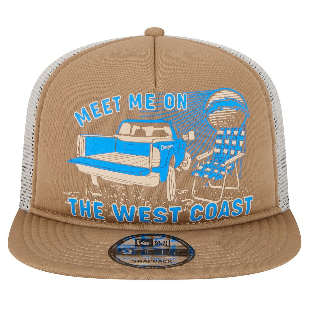 Los Angeles Chargers New Era Meet Me 9FIFTY Snapback Hat Tan - NFL