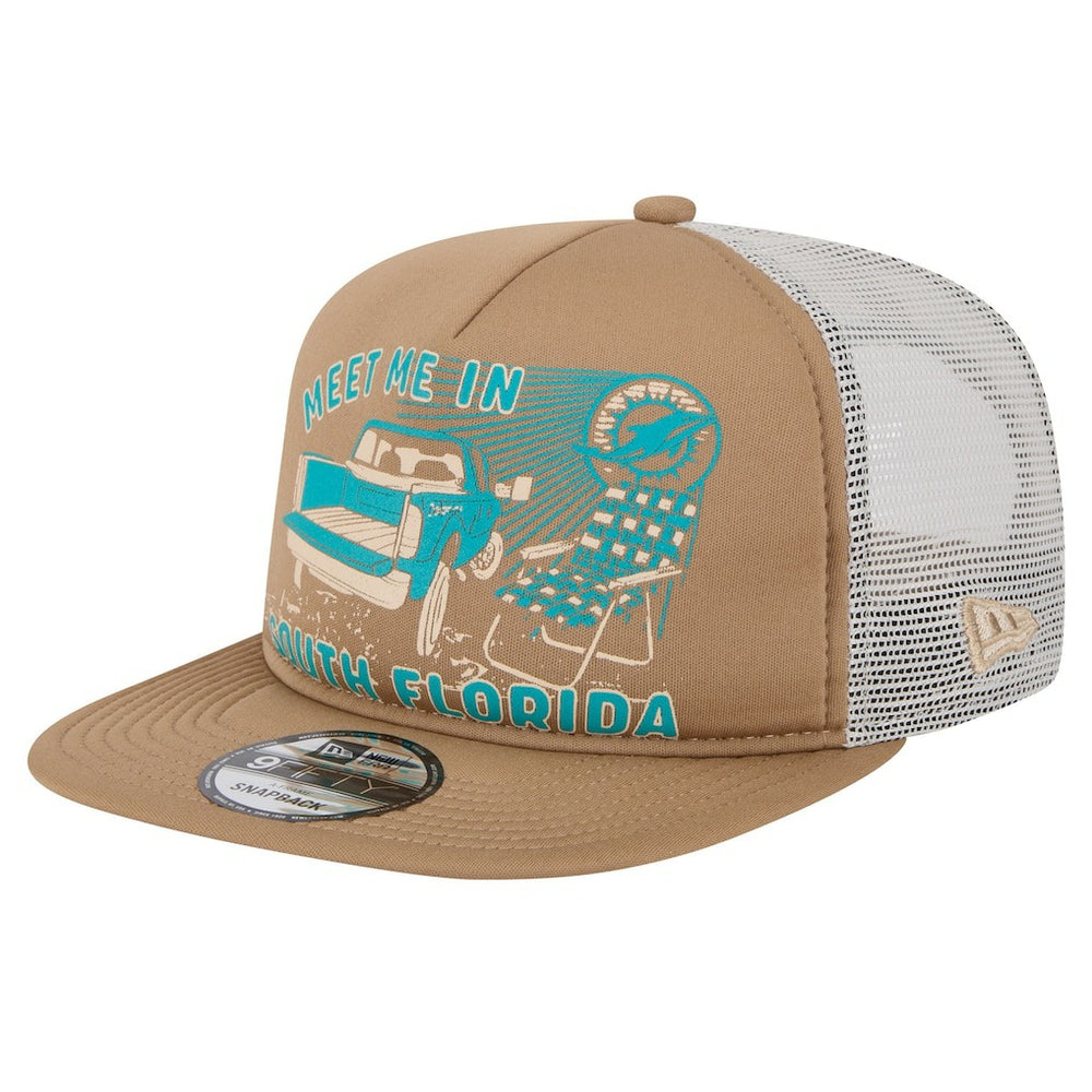 Miami Dolphins New Era Meet Me 9FIFTY Snapback Hat Tan - NFL