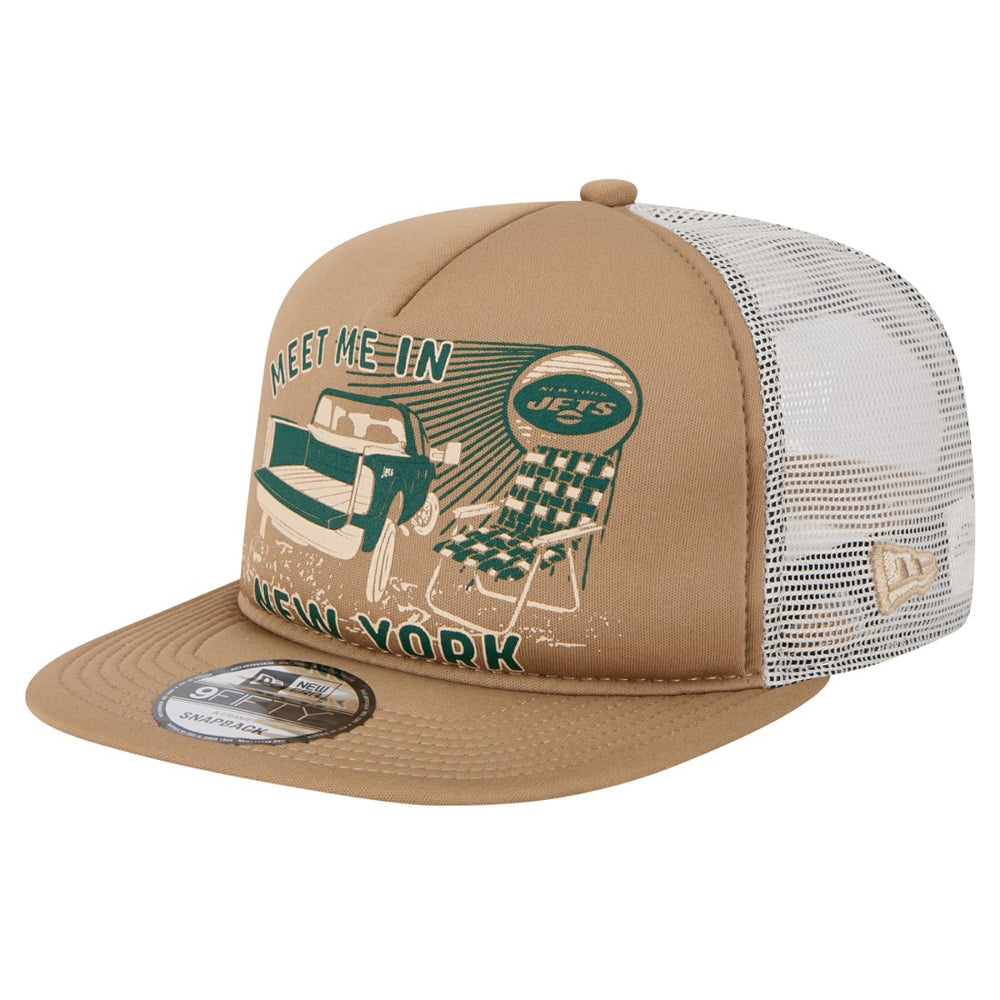 New York Jets New Era Meet Me 9FIFTY Snapback Hat Tan - NFL
