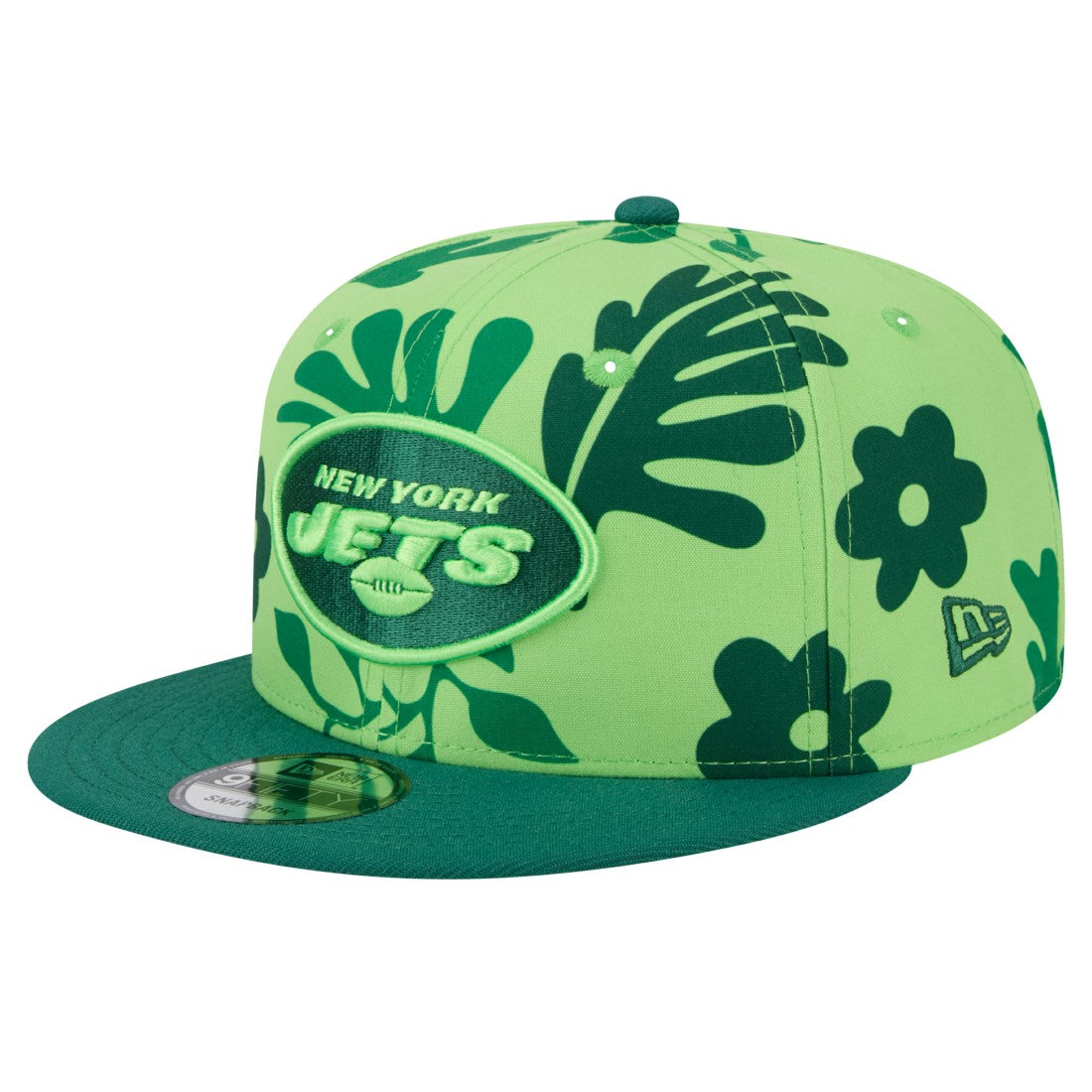 New York Jets New Era Leafy 9FIFTY Snapback Hat Light Green - NFL