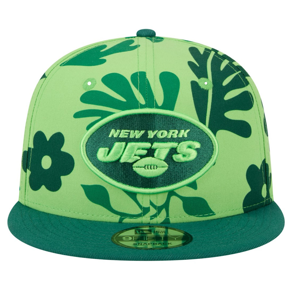 New York Jets New Era Leafy 9FIFTY Snapback Hat Light Green - NFL
