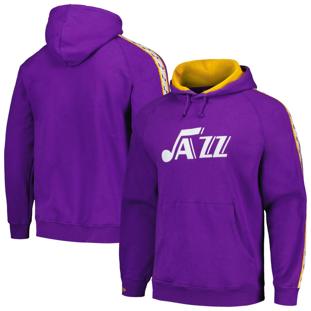 Mitchell & Ness - Utah Jazz Hardwood Classics Nights Raglan Pullover Hoodie - Purple