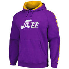 Mitchell & Ness - Utah Jazz Hardwood Classics Nights Raglan Pullover Hoodie - Purple