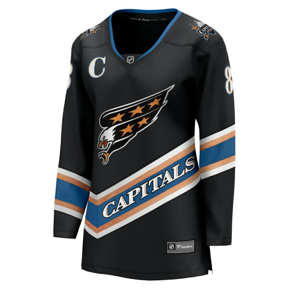 Alexander Ovechkin Washington Capitals Fanatics Women's 50th Anniversary Breakaway Jersey - Black | NHL Jerseys