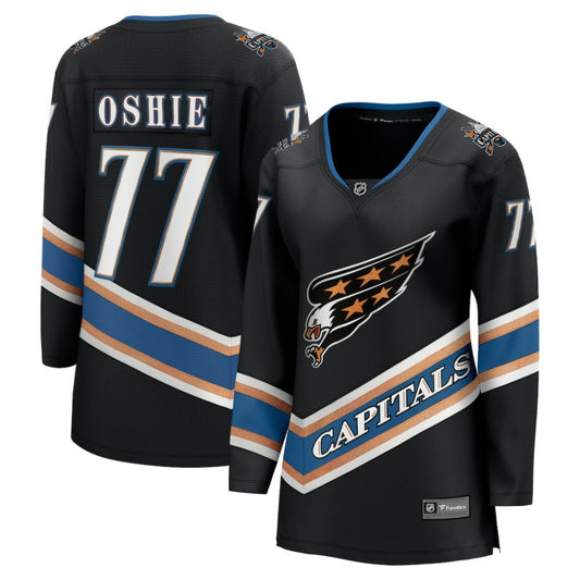 TJ Oshie Washington Capitals Fanatics Women's 50th Anniversary Breakaway Jersey - Black | NHL Jerseys