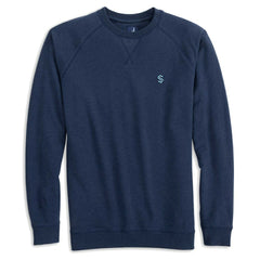 Seattle Kraken johnnie-O Freeman Tri-Blend Raglan Pullover Sweatshirt Deep Sea Blue