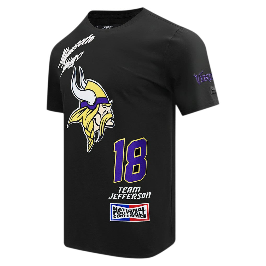 Justin Jefferson Minnesota Vikings Pro Standard Fast Lane Name & Number Player T-Shirt Black - NFL