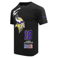 Justin Jefferson Minnesota Vikings Pro Standard Fast Lane Name & Number Player T-Shirt Black - NFL