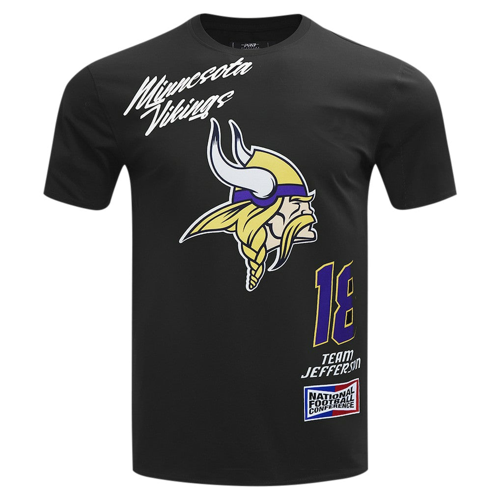 Justin Jefferson Minnesota Vikings Pro Standard Fast Lane Name & Number Player T-Shirt Black - NFL