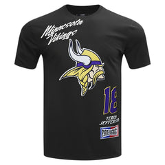 Justin Jefferson Minnesota Vikings Pro Standard Fast Lane Name & Number Player T-Shirt Black - NFL