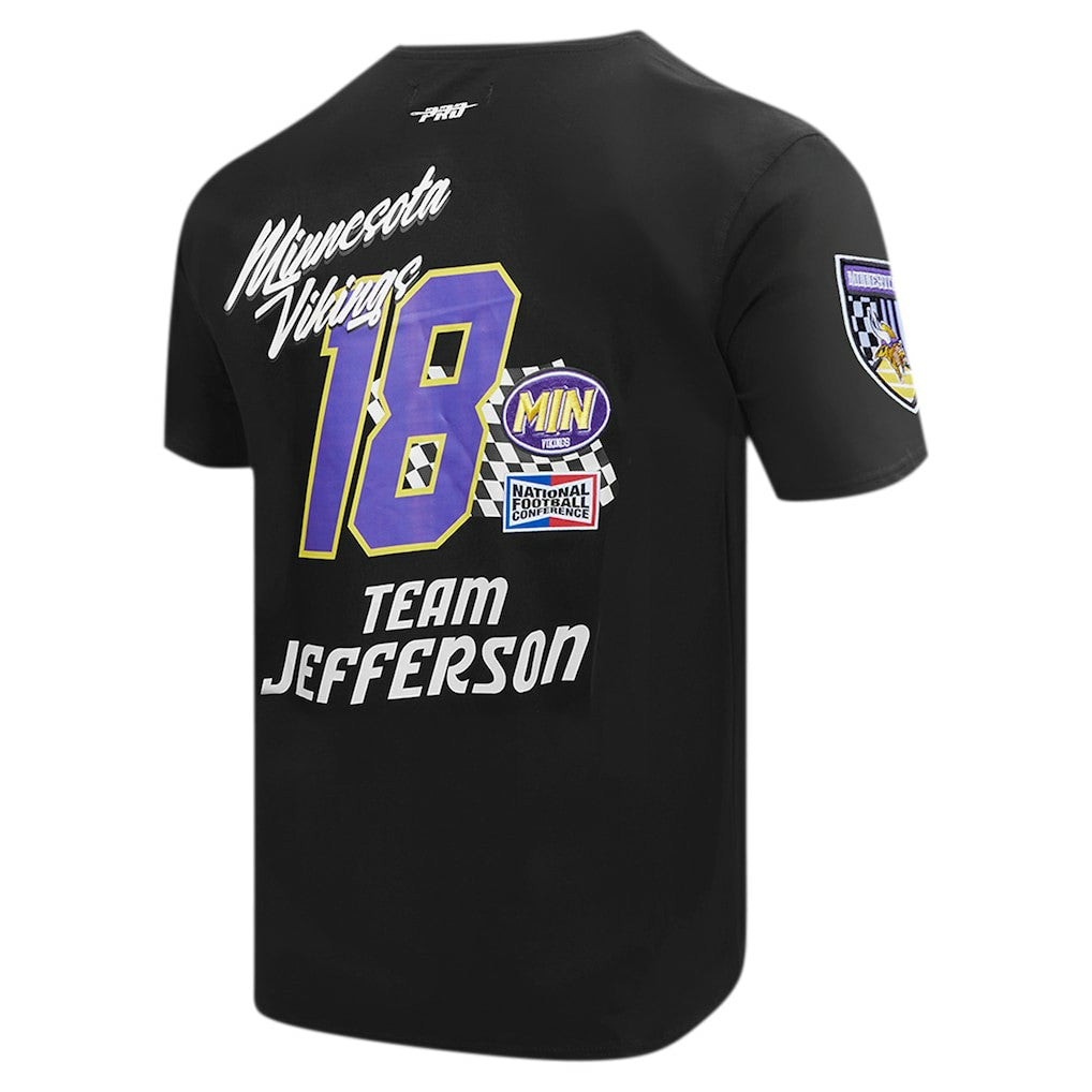 Justin Jefferson Minnesota Vikings Pro Standard Fast Lane Name & Number Player T-Shirt Black - NFL