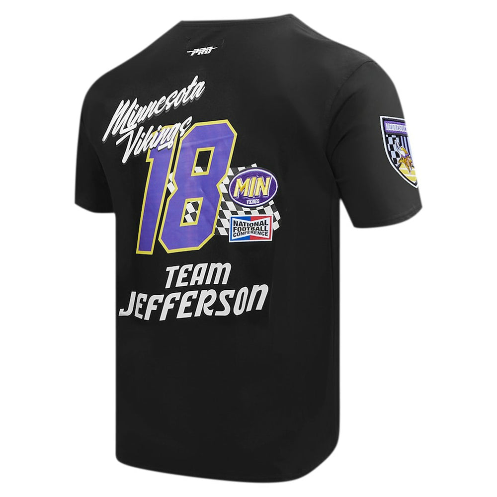Justin Jefferson Minnesota Vikings Pro Standard Fast Lane Name & Number Player T-Shirt Black - NFL