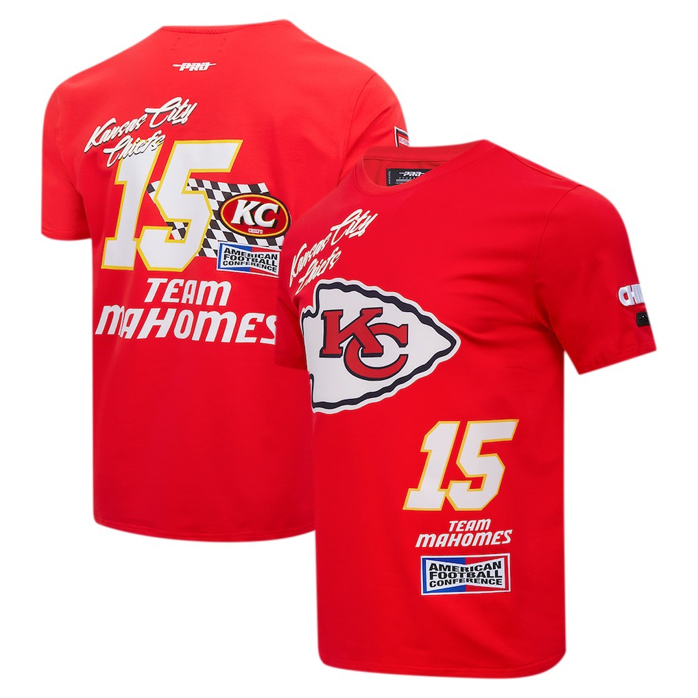 Patrick Mahomes Kansas City Chiefs Pro Standard Fast Lane Name & Number Player T-Shirt Red - NFL