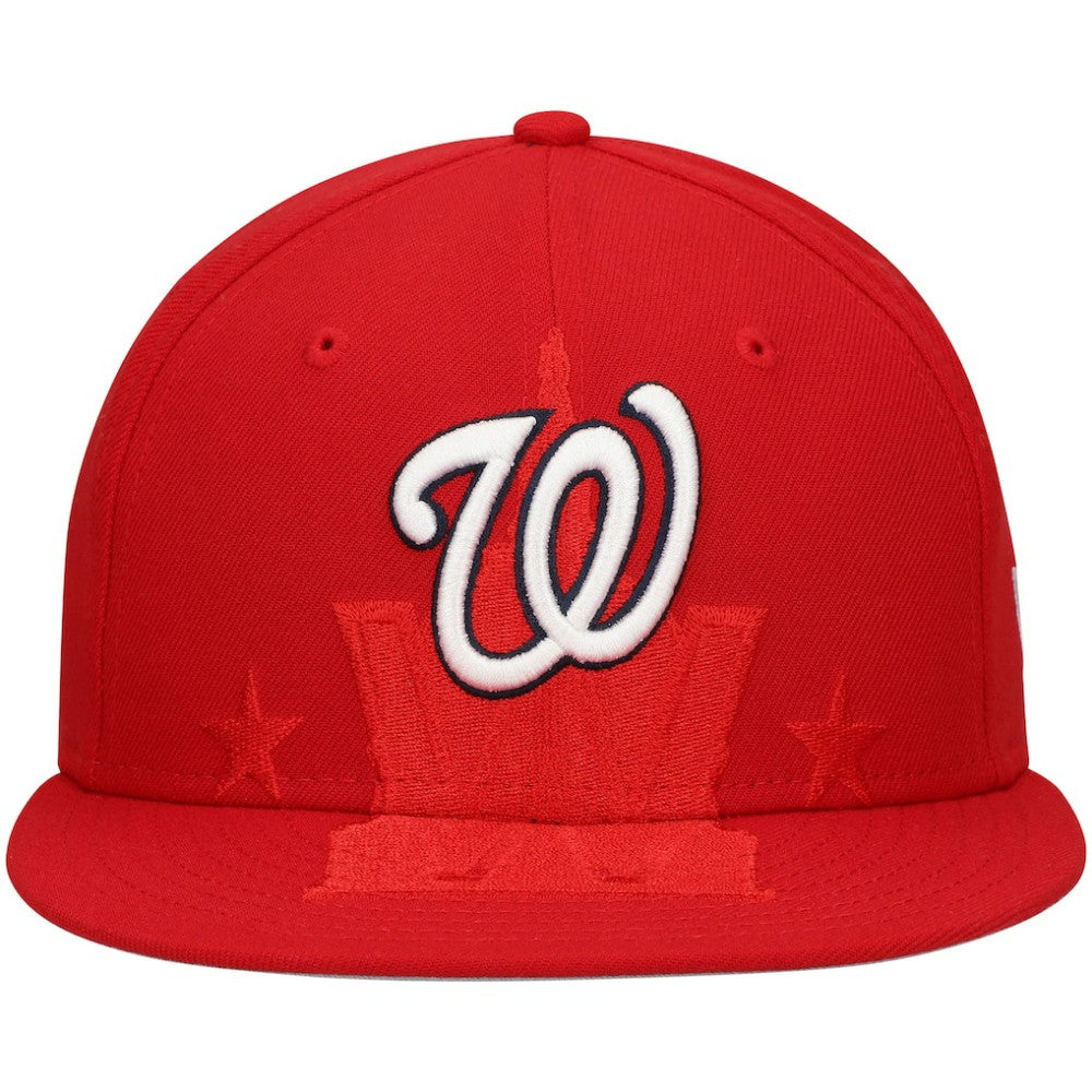 Washington Nationals New Era Shadow Logo 59FIFTY Fitted Hat Lifestyle