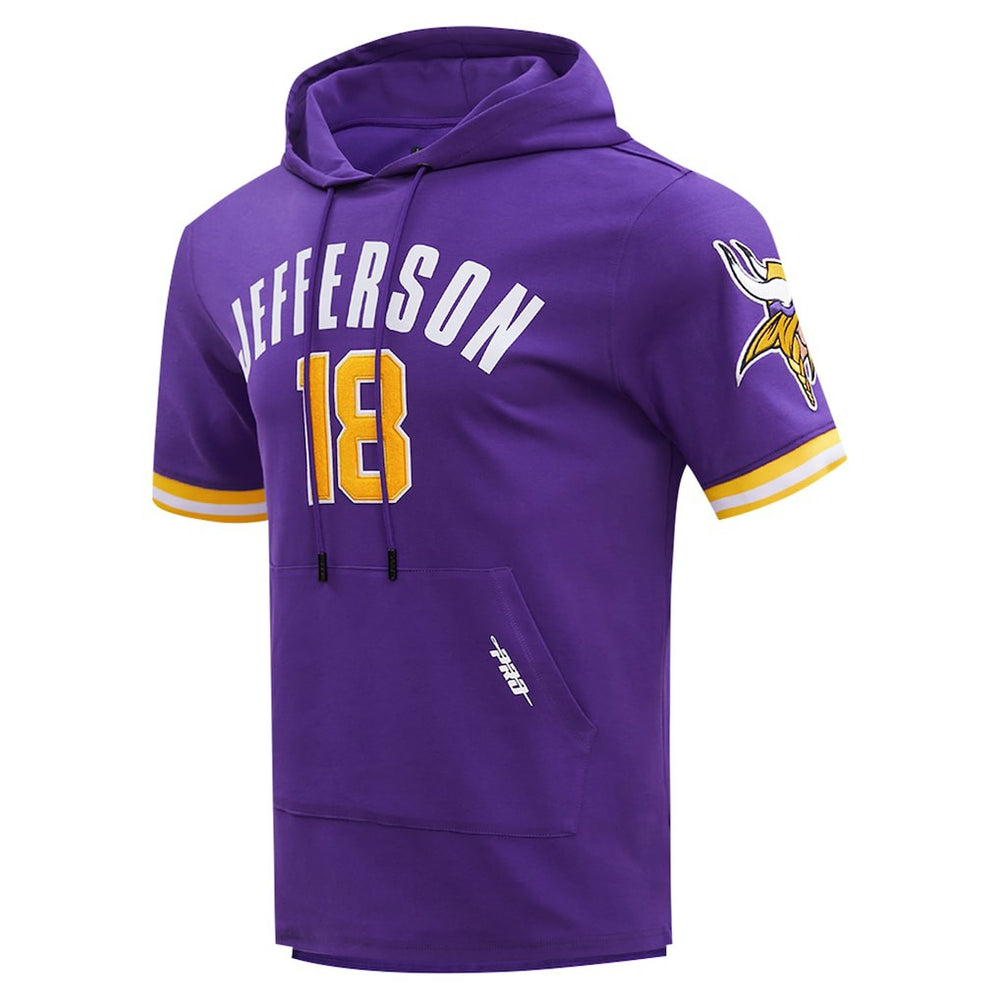 Justin Jefferson Minnesota Vikings Pro Standard Player Name & Number Hoodie T-Shirt Purple - NFL